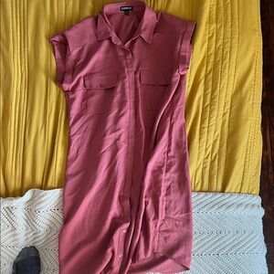 Express Rose Midi Shirt Dress